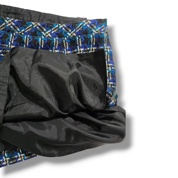 Ann Taylor Loft Women’s Plaid Tweed Lined Skirt with Side Zip Pockets Size 8 - Picture 4 of 11